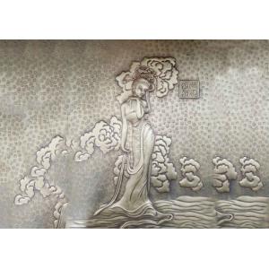 China Fairy Bronze Relief Sculpture Ancient Style Metal Wall Art Corrosion Stability supplier