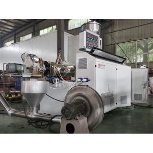 China Hot Die 37Kw Twin Screw Extruder Plastic Pelletizing Making Machine With Knife Cutting supplier