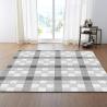 China Checkered Modern Living Room Rugs Polyester fiber Square Dining Room Rugs wholesale