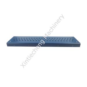 Perforated Sheet Food Mechanical Parts Blue Painted On Aluminum Distributing