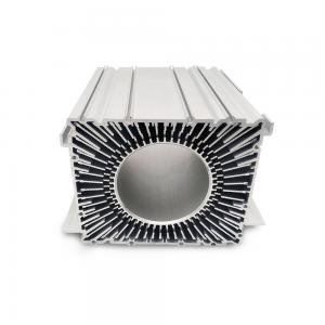 Square rustproof Aluminum Extrusion Heat Sink With Anodizing Nature Flexible