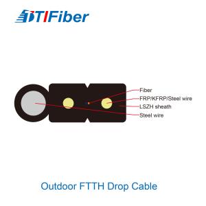 China A fibra ótica de Ftth pendente o cabo 2/4/6/8 internos exteriores do único modo do núcleo supplier