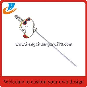 China Zinc alloy bookmark,cartoon logo design book mark custom with good quality supplier
