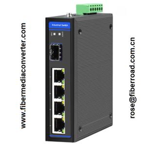 China 4x10/100Base-TX al interruptor industrial de la fibra 1x100Base-FX con PoE af/at/bt opcional, FR-7N1104-SFP, -40 a 85°C wholesale