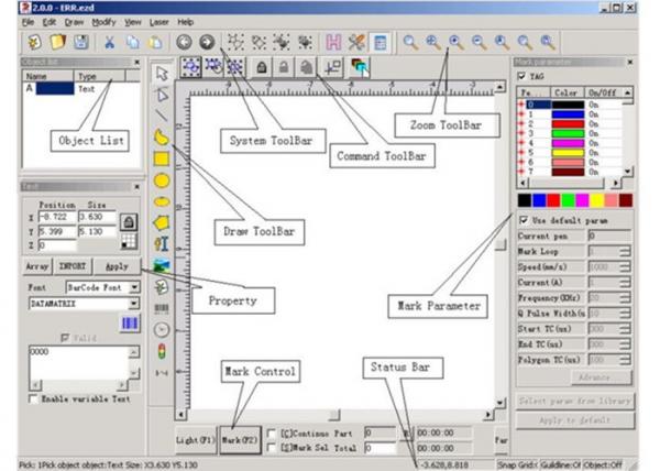 3D / Co2 / Fiber Laser Marking Software EZCAD2 for Laser Engraving Machine