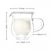 China Handcraft Borosilicate Glass Double Wall Coffee Cups Heat Resistant 250ml Capacity wholesale