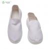 Cleanroom anti-static canvas esd shoes with PU sole lint-free white color for