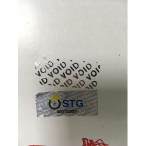 Custom Printed Matte Silver Tamper Evident Security Labels Acrylic Pressure Adhesive Glue