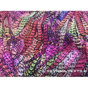 Circular Knit 80 Nylon 20 Spandex Fabric With Customized Digital Printed