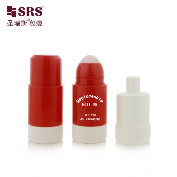 China RPPE 50ml 75ml RPPE Replaceable Plastic Rollerball Containers Ideal for Daily Deodorant Gel & Body Serum Use wholesale