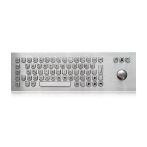 China 69 Keys Compact Format  IP65 Panel Mount Keyboard With 38mm Trackball USB Interface supplier