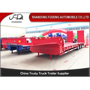 Low bed truck trailer for sale, 3 axles lowboy semi trailer excavator trailer