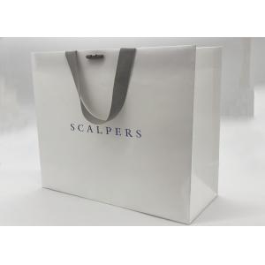 China Corporate Retail Branded Carrier Bags With Own Logo , Branded Paper Bags with button closer supplier