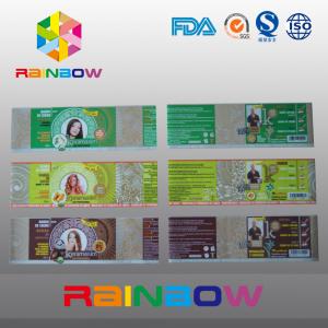 Custom Waterproof Printed PVC / PET Heat Shrink Sleeve Labels / Plastic Bottle Label