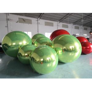 China Red Green Custom Size Double Layer PVC Inflatable Mirror Ball Hanging Sphere Disco Balls Balloon For Advertising Events supplier
