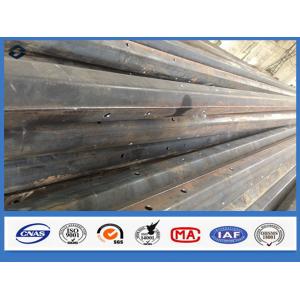 Polygonal galvanized tubular steel power pole , metal telephone pole Diameter As request