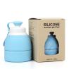 China Folding Silicone Collapsible Bottles Reusable Leak Proof 580ml wholesale