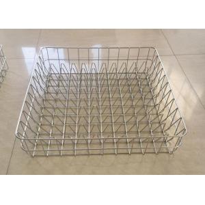 Silver 0.5mm Stainless Steel Wire Mesh Tray Sterilizing Corrosion Resistant