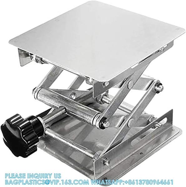 Stainless Steel Lifting Table Manual Control Laboratory Use Lifting Table Jack Desktop Elevator Laboratory Scissor