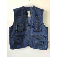 China Jeans vest, denim vest, in 100% cotton, S-3XL, denim blue, navy for sale