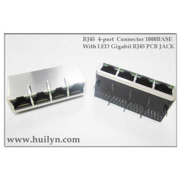 1x4 RJ45 connector with transformer,RJ45 JACK PoE, （25.4mm）1Gbps