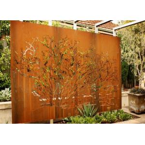 China Customized Corten Steel Metal Tree Wall Art Sculpture For Garden Decoration supplier