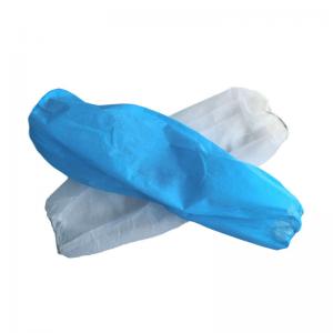 Disposable Arm Cover Oversleeve Blue Nonwoven PP Arm Sleeve Cover With Elastic Cuff