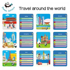 Travel Around The World Preschool Learning Cards , Baby Learning Flashcards 20 Cities