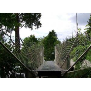 304 316 Suspended Bridge Stainless Steel Safety Netting With Rope Mesh 2.5mm