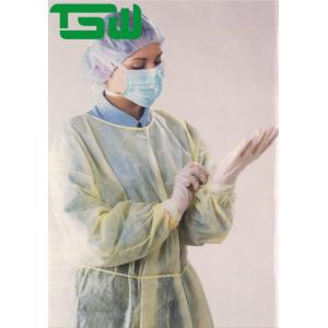Long Sleeve Disposable 30gsm 70gsm Nonwoven Isolation Gown