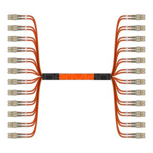 China SC à SC 24 fils multimode 62.5/125 OFNR câble de rupture 3,0 mm orange supplier
