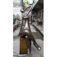 China Metallic Abstract Art Deco Figurines Bronze , Portrait Famous Metal Sculpture Artists on sale