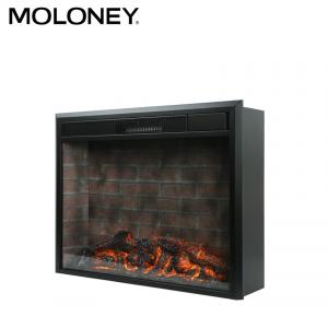 China 84cm Fake Wood Stove Electric Heater MDF Style 750-1500W Heater Brick Pattern Background supplier