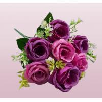 China 30CM Artificial Silk Flowers Bouquet Roses With Stem Bulk on sale