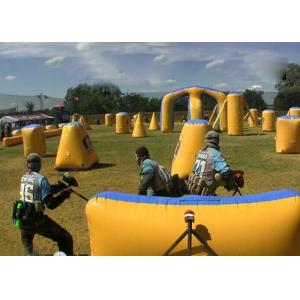 0.9mm Inflatable Triangle Bunkers Paintball , Outdoor Game Bunker Field For Play