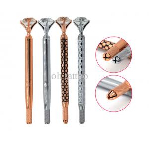 China Manual Hand Piece Microblading Tattoo Pen With Diamond On Top For Hair Like Strokes supplier