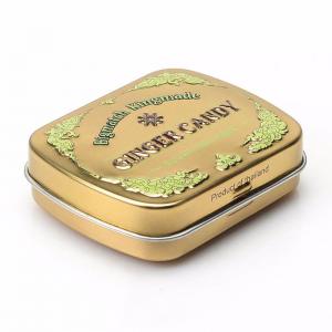China Cheap Mint Tins Gold Color Printed Small Tin Box with Lid Vintage Mint Tins supplier