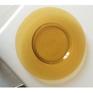 amber solid color glass dish plates high quality wholesale