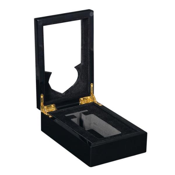 China Black 50ml Bottle Luxury Perfume Box With Velvet Lining Customizable Interior wholesale