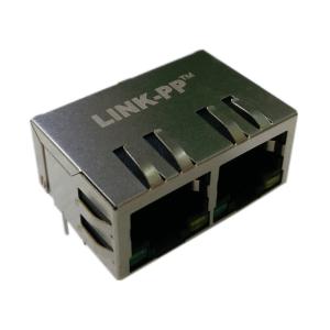China Protetor W/LED do conector 10/100Base-T do porto duplo Rj45 de XFATM9C-CLxu2-4MS supplier