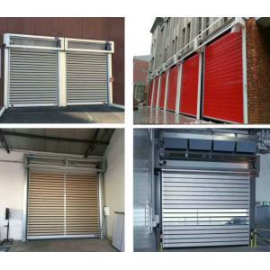 Aluminum Transparent Spiral Overhead Door Safety Efficiency Customized Electric Roll Up For Garage