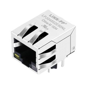 China YDS 59G-75YDD3LZ2NL Compativel LINK-PP LPJG4852E90NL 100/1000 Base-T Tab Down Amarelo/Laranja&Verde Led 1x1 Port Shielded Connector RJ45 Jack supplier