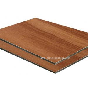 China 1500*3050mm Wood Texture Aluminum Composite Panel , Antibacterial 4mm Composite Panel supplier