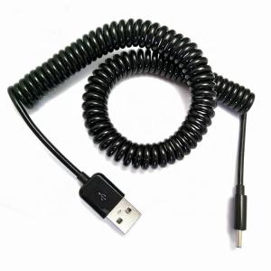 China Cable de carga de datos recargable 1M 2M 3M en espiral enrollado Mini USB 5 PIN a USB supplier
