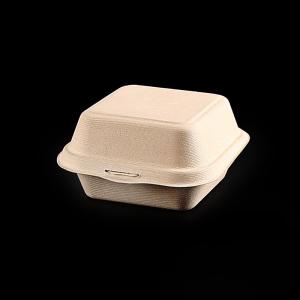 China Takeaway Environmental Clamshell 600ml Bagasse Food Containers wholesale