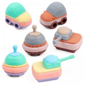 China Education Silicone Car Stacking Building Blocks Stackers Toddler Toys supplier