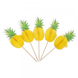 15.5CM Disposable Decorative fruit Pineapple Toothpick Cocktail Picks