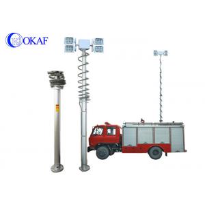Aluminum Alloy Vehicle Mounted Mast Mobile Pneumatic Light Tower For Fire Truck