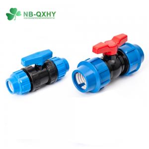China PP Compression Fittings Plastic PP Union Coupling 90 Degree Tee for Irrigation System supplier