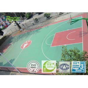 Silicone PU Athletic Court Outdoor Play Surfaces Durable Liquid Coating State